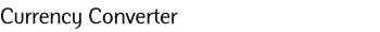 Currency Converter