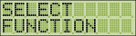 Image of Card-Reader screen showing SELECT FUNCTION