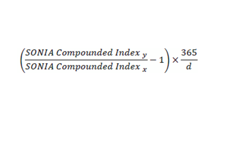 SONIA compounded interest formula