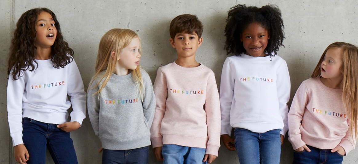 Photo of five children wearing LoveLux clothes