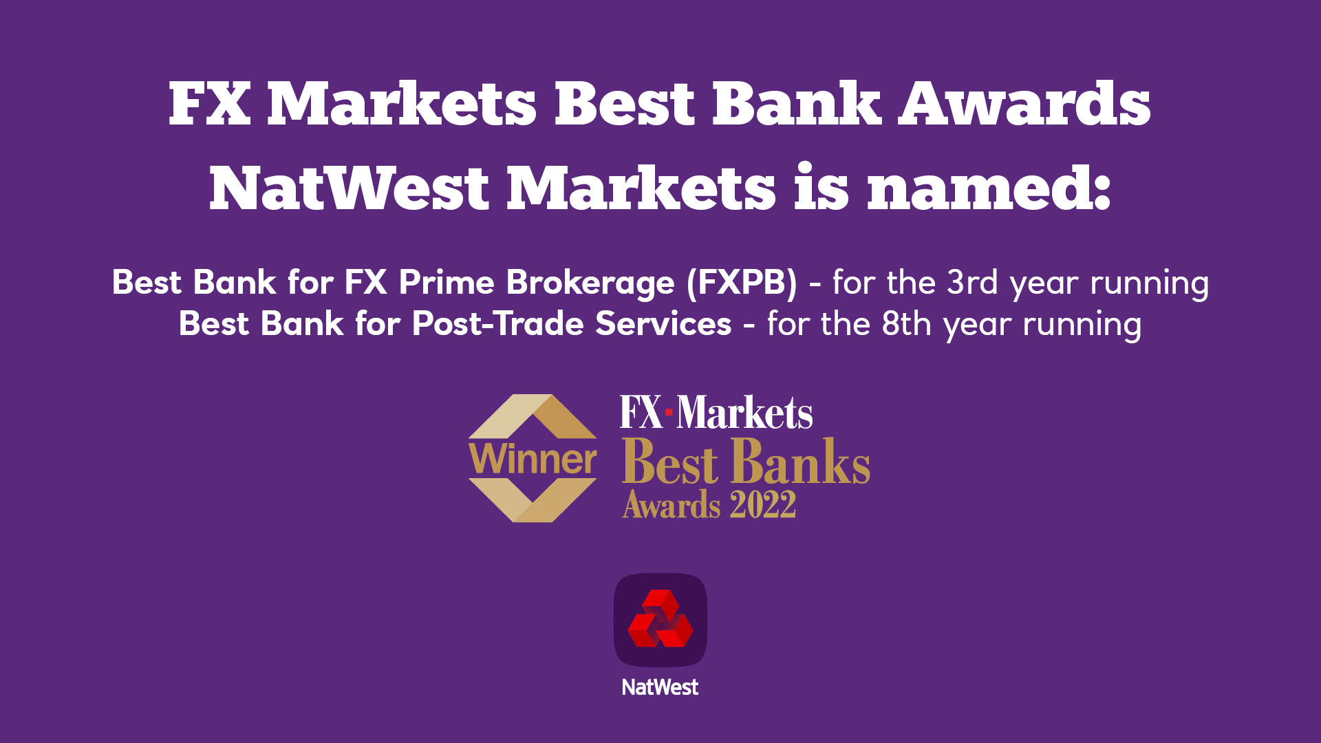 FX Markets best bank awards image