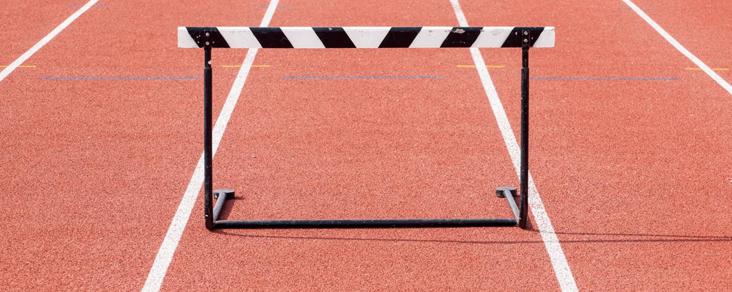 hurdle on a track