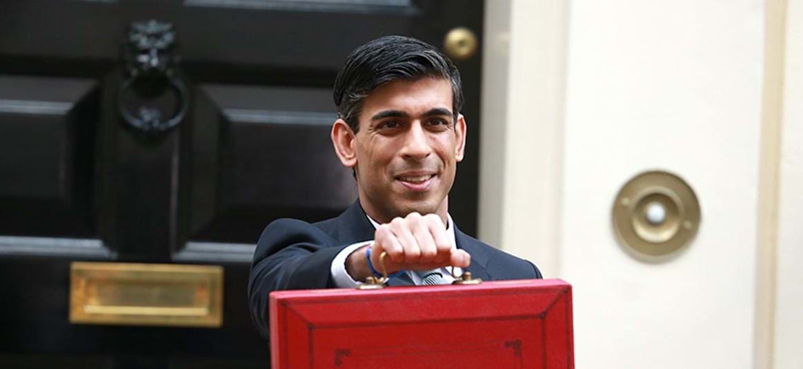 photo of chancellor holding up budget red box