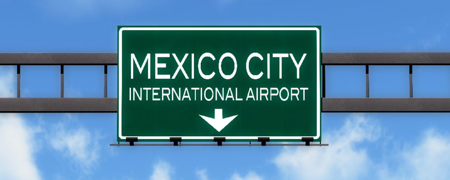Picture of Mexico City international airport sign