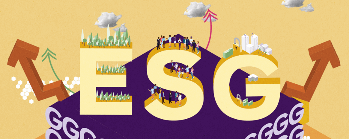 ESG illustration in the clouds