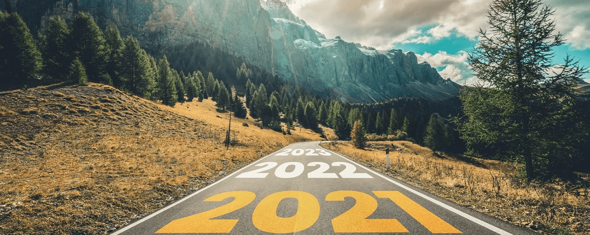 2022 and 2023 on road in a wood