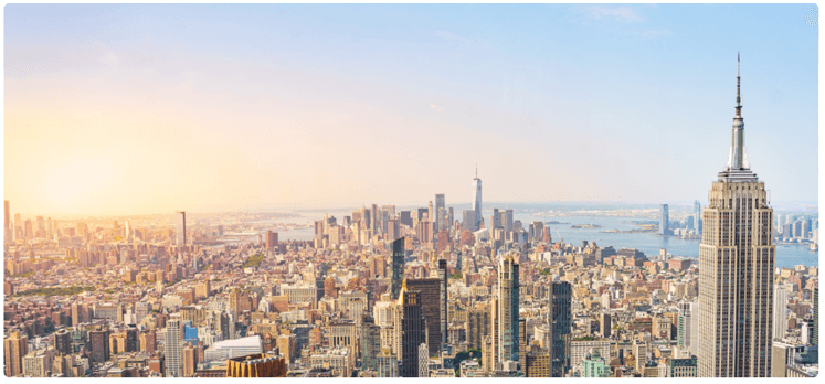 Panoramic view of New York City’s skyline