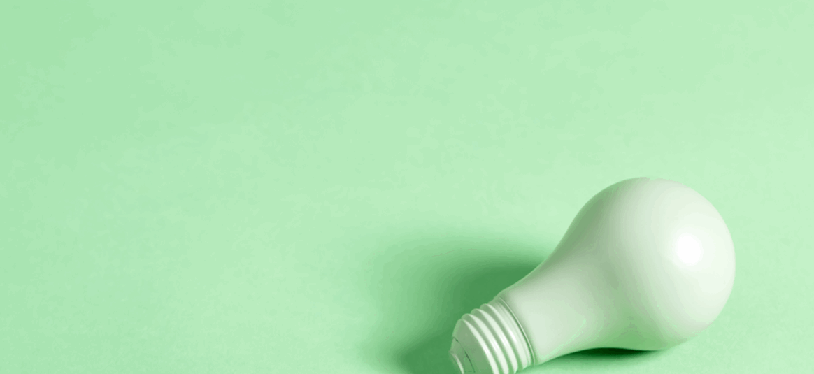 picture of a light bulb on a green background