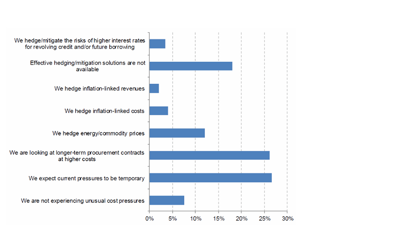 We asked: regarding cost pressures, what mitigation strategies are you using?