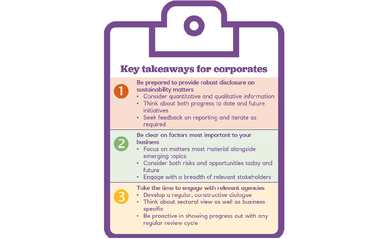 image showing key takeaways for corporates