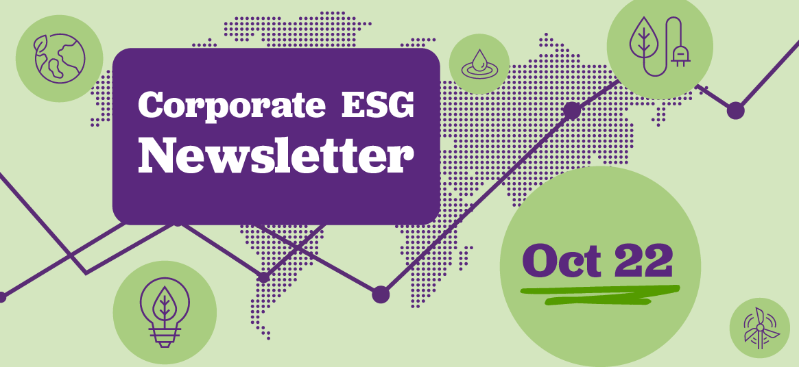 Corporate ESG Newsletter Oct 22