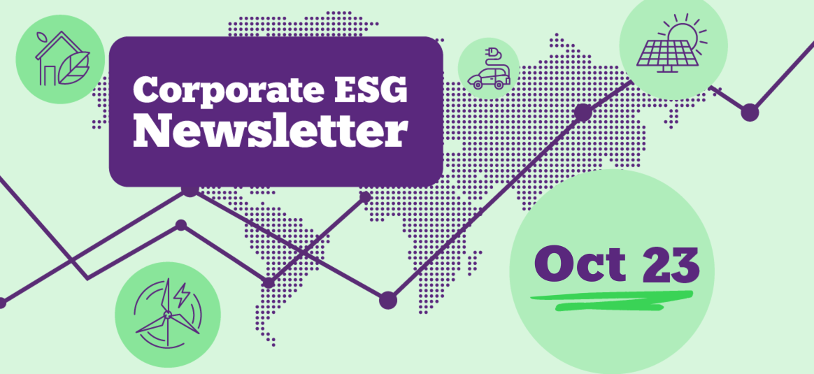 Corporate ESG Newsletter Oct 23