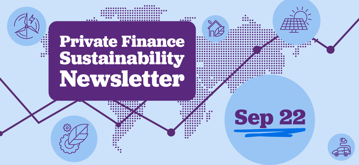 Private Finance Sustainability Newsletter Sep 22