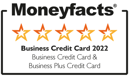 Moneyfacts Business Credit Card 2022, 5 star rating.
