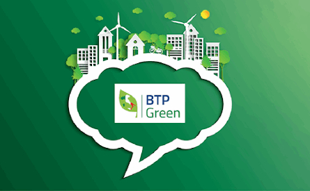 BTP Green logo in cloud speech bubble
