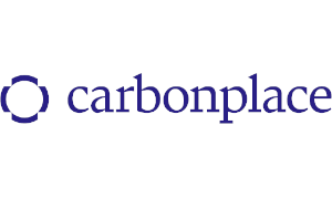 Carbonplace purple font with circular logo.