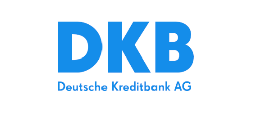 DKB - Deutsche Kreditbank AG, blue font on white background.