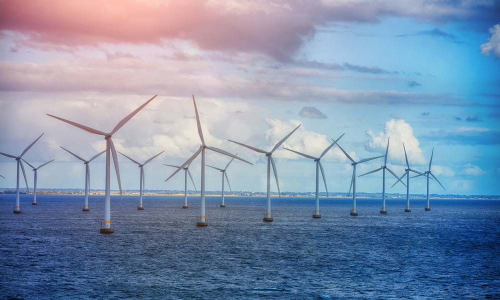 Photo of an offshore wind farm