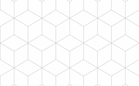 White illustration of tessellating cubes