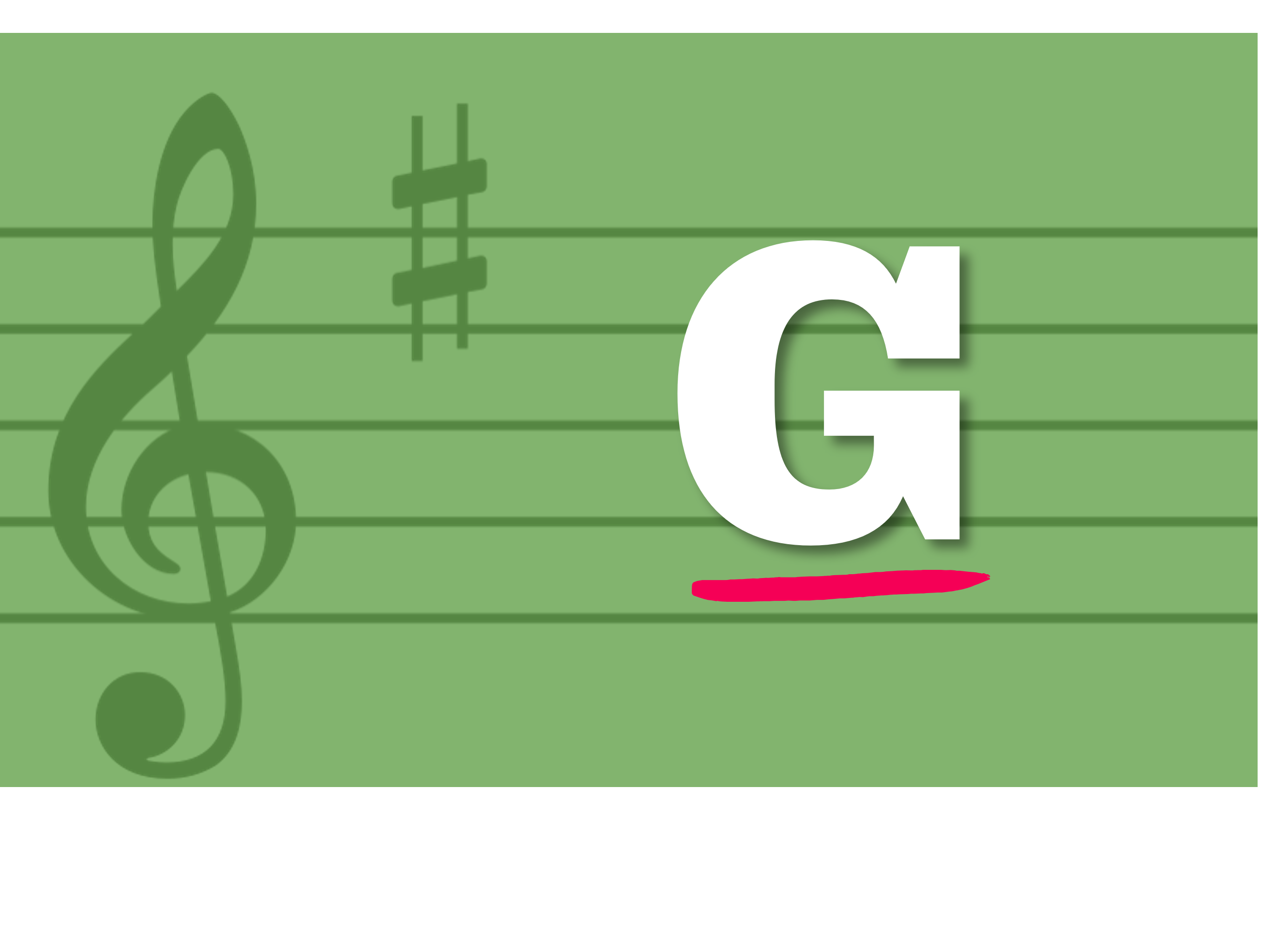 Green header with letter G