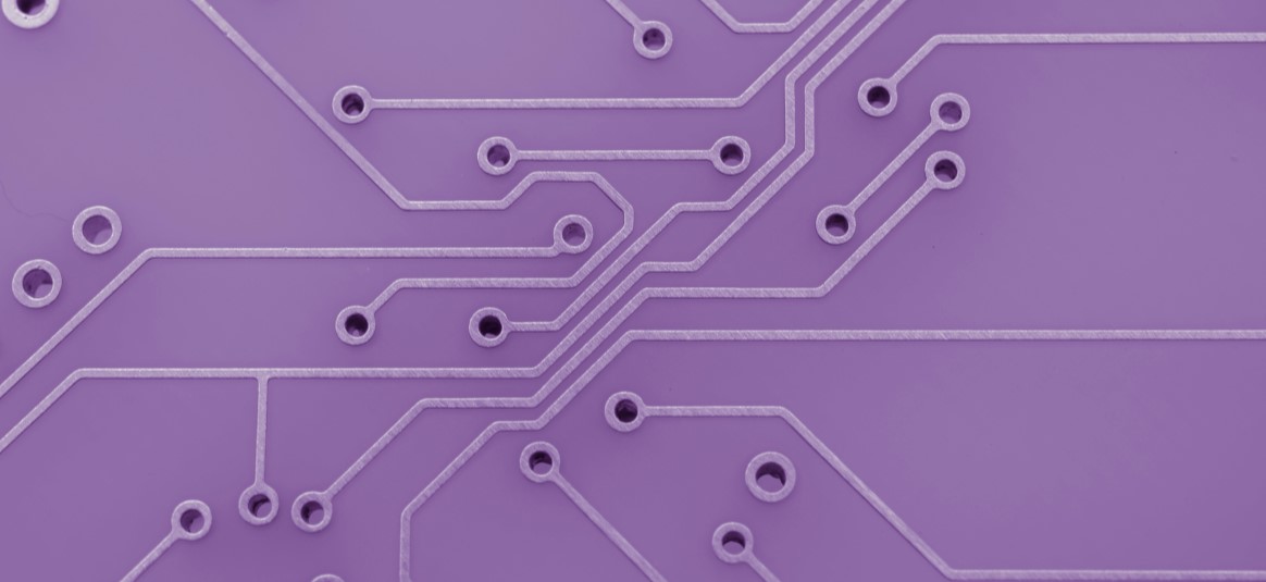 A motherboard-looking purple pattern. 