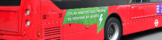 Zenobē electric double-decker red bus.