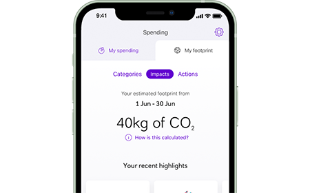 Screenshot of Carbon Tracker in our app