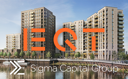 EQT Sigma Capital Group, apartment blocks on riverside quay.