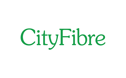 CityFibre logo - green font on white background.