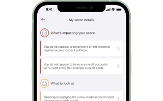 NatWest mobile app credit score insights feature screenshot