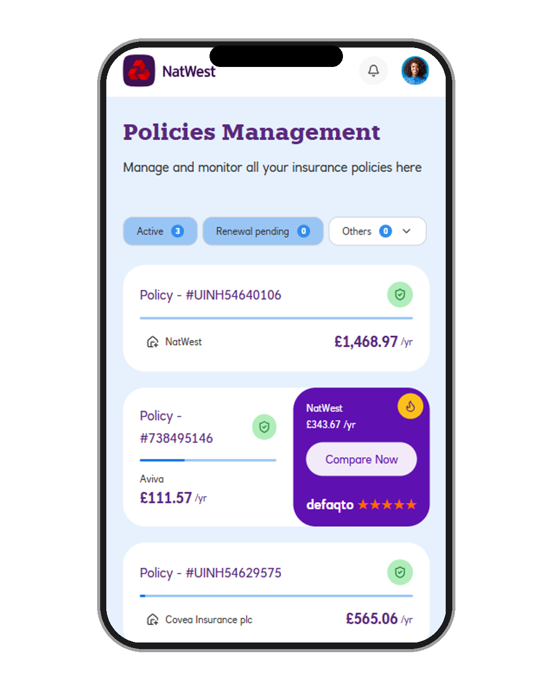 Insurance Tracker Price alerts 