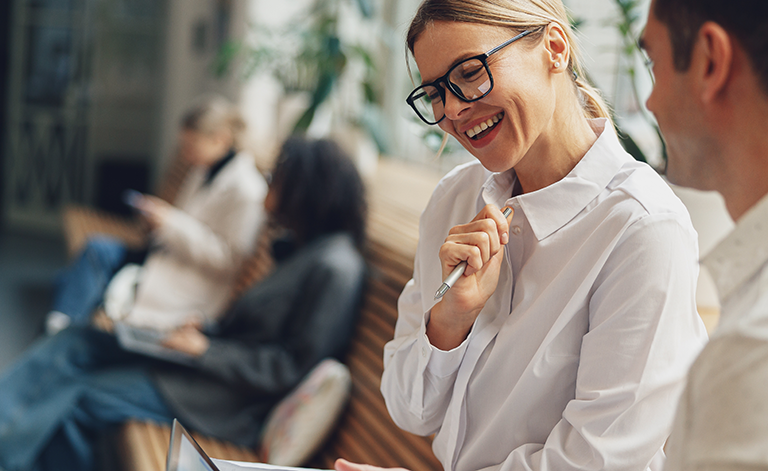 Photo of colleagues smiling