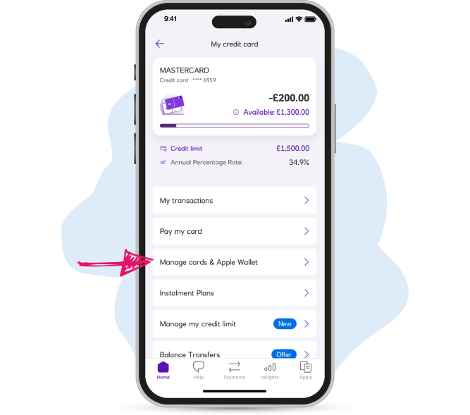 Check your credit score via the mobile app