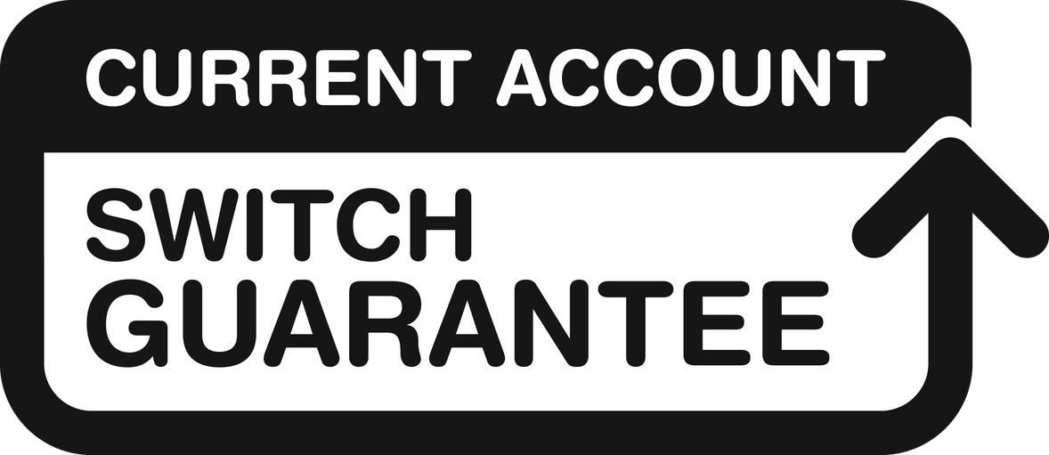 A logo with the wording Current Account Switch Guarantee