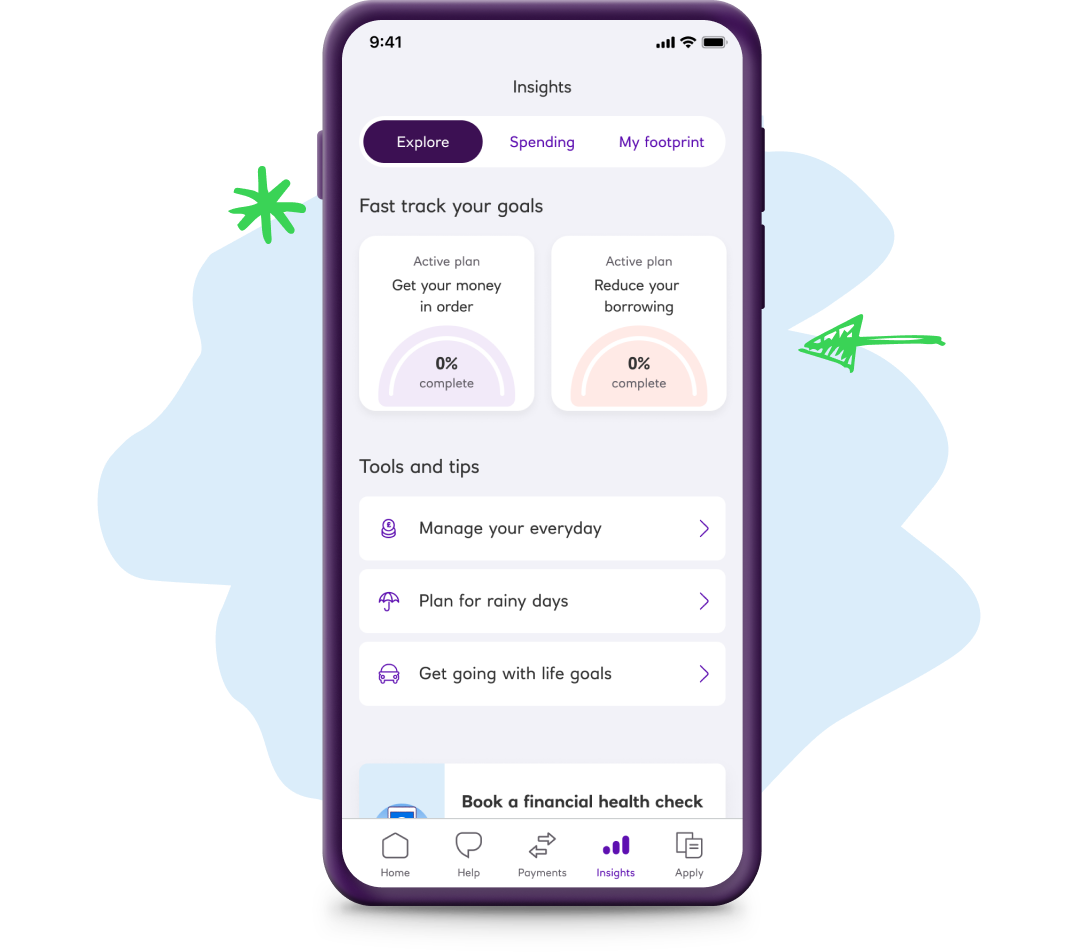 Check your credit score via the mobile app
