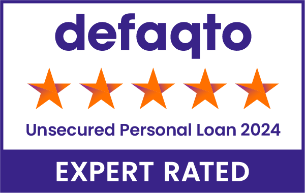 Defaqto five-star rating logo – the best rating from Defaqto for an Unsecured Personal Loan