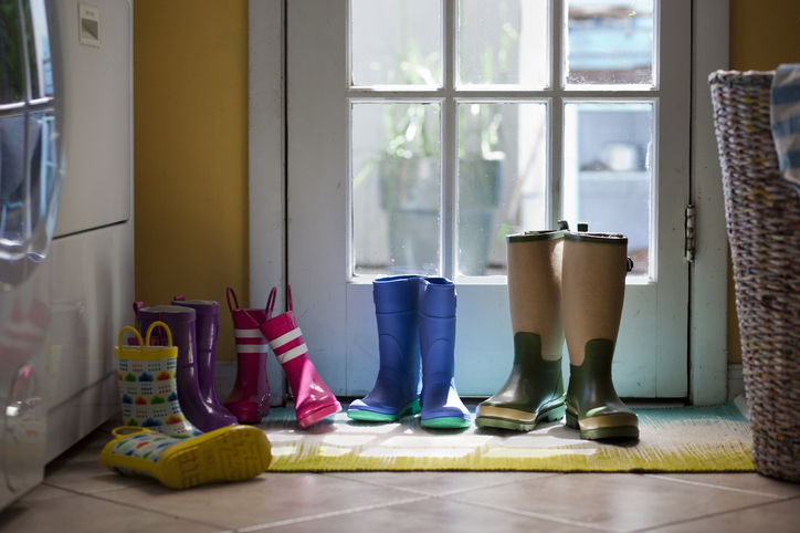 Family's wellington boots