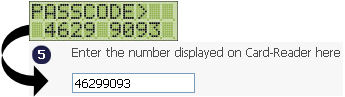 Image showing a Passcode keyed into step